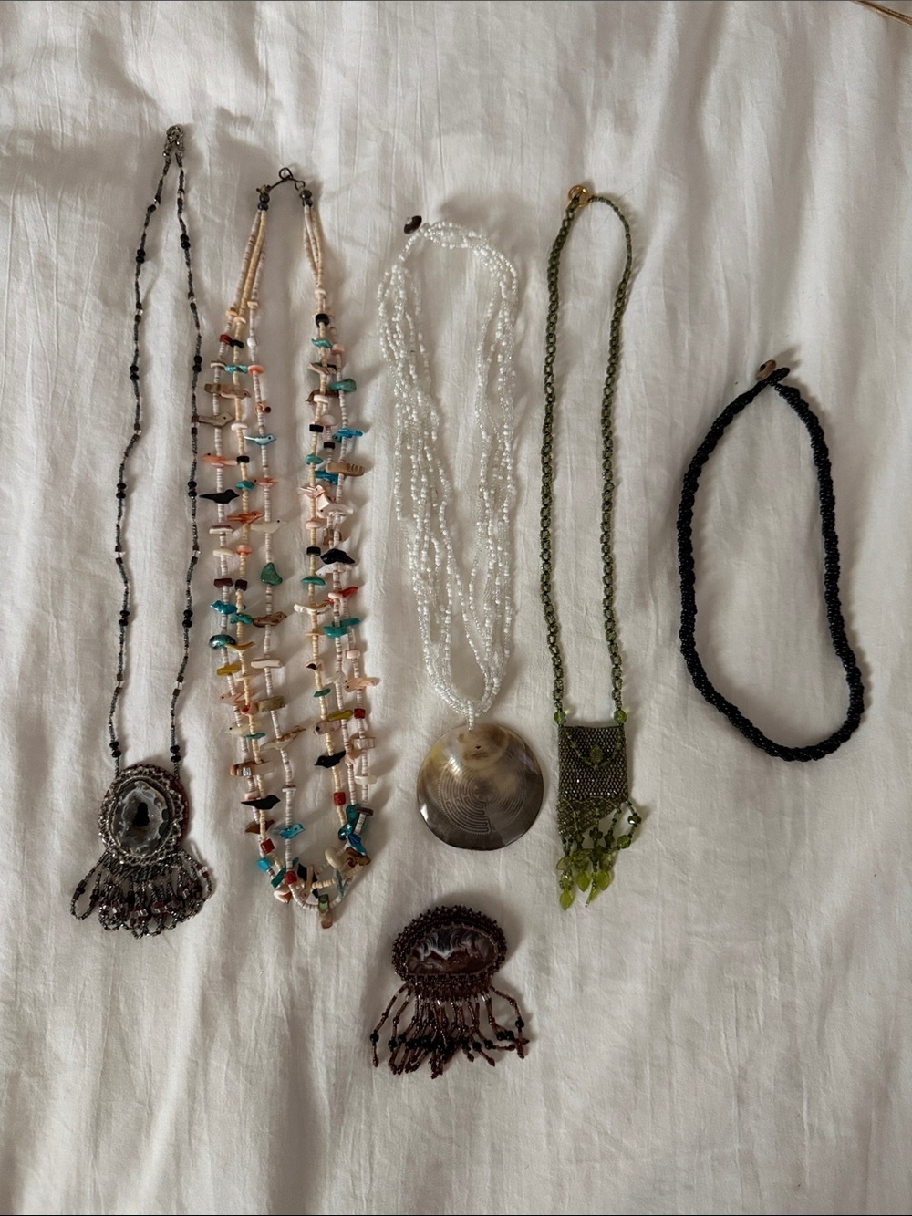 Assorted Women's Beaded and Shell Necklace Set - Multicolor